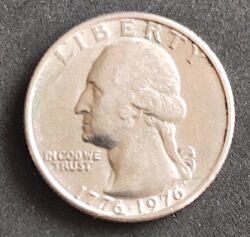 Moeda Estados Unidos 1976 Quarter Dollar 1