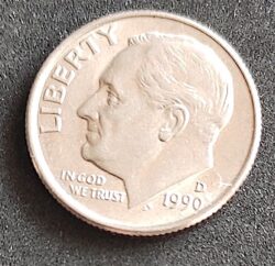 Moeda Estados Unidos 1990 1 Dime 1