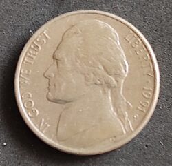 Moeda Estados Unidos 1991 5 Centavos 1