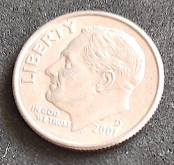 Moeda Estados Unidos 2001 1 Dime 1