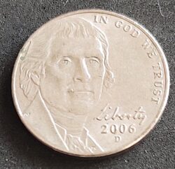 Moeda Estados Unidos 2006 5 Cents 1