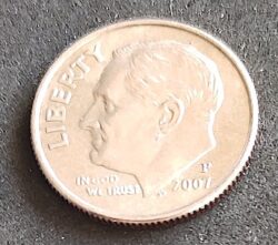 Moeda Estados Unidos 2007 1 Dime 1