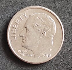 Moeda Estados Unidos 2010 P 1 Dime 1