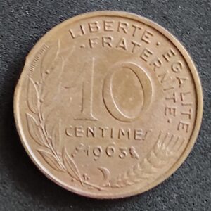 Moeda França 1963 10 Centavos 1