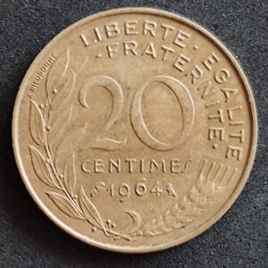 Moeda França 1964 20 Centavos 1