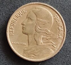 Moeda França 1966 5 Centavos 1