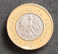 Moeda Polônia 2007 2 Zlote 1