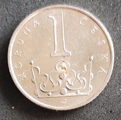 Moeda República Tcheca 2002 1 Korun 1