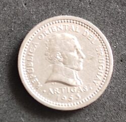 Moeda Uruguai 1953 2 Centavos 1