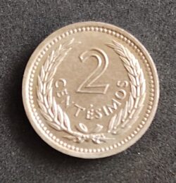 Moeda Uruguai 1953 2 Centésimos 1