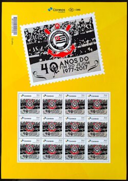 PB 80 Selo Personalizado Corinthians 40 Anos Jejum Futebol 2018 Folha G