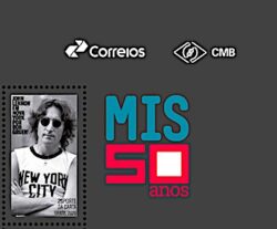 C 3982 Selo John Lennon em Nova York Música Beatles 2021 Com Vinheta MIS 50