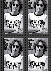 C 3982 Selo John Lennon em Nova York Musica Beatles 2021 Quadra