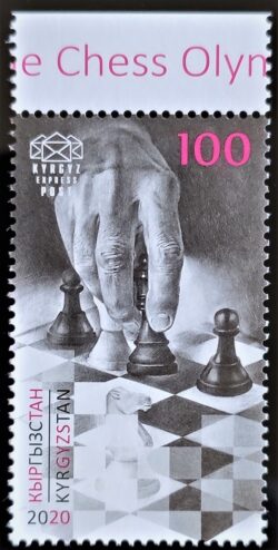 X 0537 Selo Xadrez Mao Quirguistao Kyrgyzstan 2020