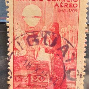 A 57 Selo Aereo Bartolomeu de Gusmao Padre Voador Religiao 1944 1 Circulado