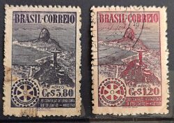 A 63 Selo Aereo Convencao Internacional do Rotary Club Rio de Janeiro 1948 Circulado 1