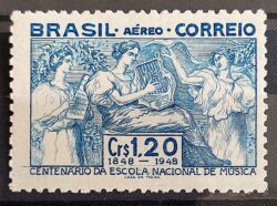 A 67 Selo Aereo Centenario da Escola Nacional de Musica 1948 3