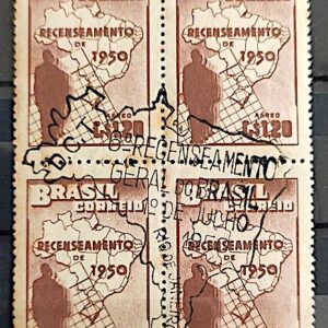A 77 Selo Aereo Recenceamento Geral do Brasil Mapa Geografia 1950 Quadra CBC RJ