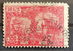 C 11 Selo Tricentenario de Belem Para Navio Porto Transporte 1916 4 Circulado