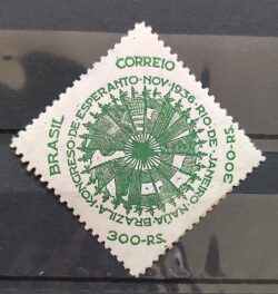 C 115 Selo Congresso de Esperanto Bandeira 1937
