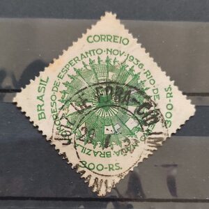 C 115 Selo Congresso de Esperanto Bandeira 1937 2 Circulado