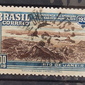 C 117 Selo Conferencia Sulamericana de Radiocomunicacao Comunicacao Rio de Janeiro 1937 1 Circulado