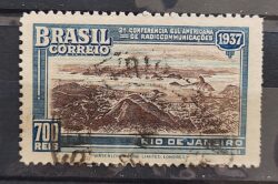 C 117 Selo Conferencia Sulamericana de Radiocomunicacao Comunicacao Rio de Janeiro 1937 2 Circulado