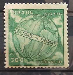 C 118 Selo Centenario do Esperanto Mapa 1937