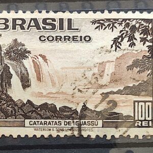C 121 Selo Propaganda Turistica Turismo Cataratas do Iguassu Iguacu 1937 2 Circulado