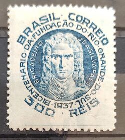 C 125 Selo Centenario da Fundacao do Rio Grande do Sul Brigadeiro Silva Paes 1937