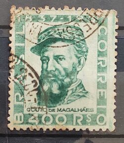 C 130 Selo Brigadeiro Couto de Magalhaes Militar Chapeu 1938 5 Circulado