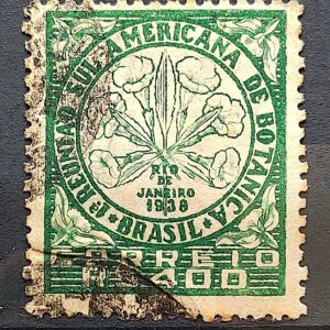 C 135 Selo Reuniao Sul Americana de Botanica Flora Biologia Ciencia 1939 2 Circulado