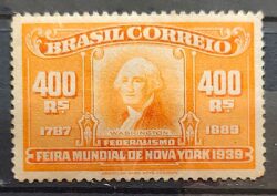 C 139 Selo Feira Mundial de Nova York Presidente Washington 1939 MH