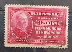 C 141 Selo Feira Mundial de Nova York Presidente Cleveland 1939 11 Circulado