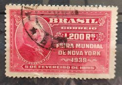 C 141 Selo Feira Mundial de Nova York Presidente Cleveland 1939 7 Circulado