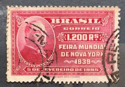C 141 Selo Feira Mundial de Nova York Presidente Cleveland 1939 9 Circulado