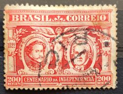 C 15 Selo Centenario da Independencia Dom Pedro Jose Bonifacio 1922 1 Circulado