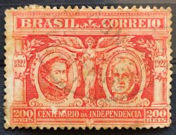 C 15 Selo Centenario da Independencia Dom Pedro Jose Bonifacio 1922 2 Circulado