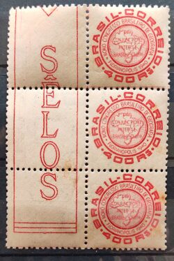 C 151 Selo Congresso Brasileiro de Geografia Florianopolis Mapa 1940 1 Com Vinheta