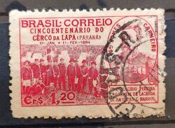 C 189 Selo Cinquentenario do Cerco da Lapa Parana Militar 1944 1 Circulado