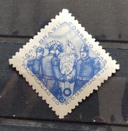 C 195 Selo Pacificacao do Rio Grande do Sul Militar 1945