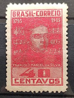 C 204 Selo Manoel da Silva Musica Hino Nacional 1945