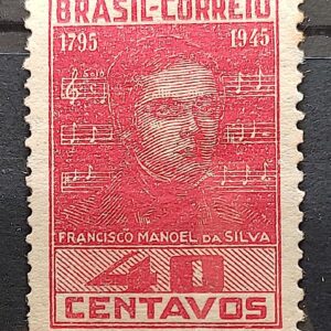 C 204 Selo Manoel da Silva Musica Hino Nacional 1945 3