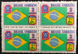C 209 Selo Forca Expedicionaria Brasileira FEB Militar Bandeira Brasil 1945 Quadra