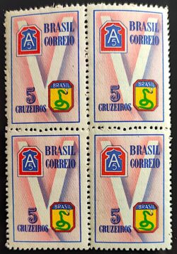 C 210 Selo Forca Expedicionaria Brasileira FEB Militar V da Vitoria Cobra 1945 Quadra