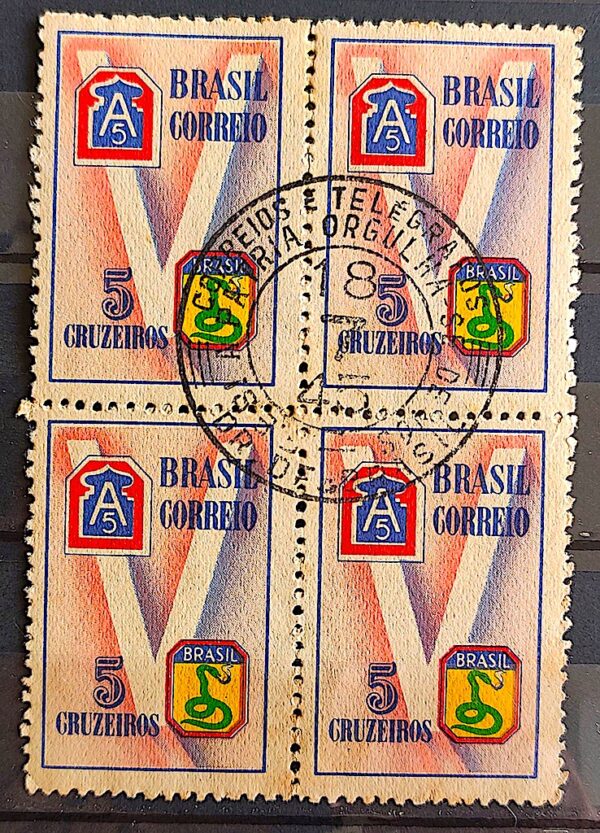 C 210 Selo Forca Expedicionaria Brasileira FEB Militar V da Vitoria Cobra 1945 Quadra CPD 1