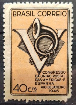 C 215 Selo Congresso UPAEP Congresso da Uniao Postal das Americas e Espanha 1946 2