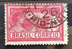 C 22 Selo Centenario do Plantio de Cafe Economia Bebida 1928 1 Circulado