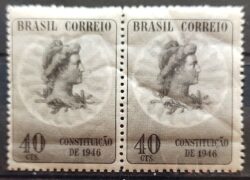 C 223 Selo Promulgacao da Constituicao Direito Justica 1946 4 Dupla