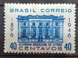 C 226 Selo 50 Anos da Academia Brasileira de Letras Literatura Arquitetura 1946